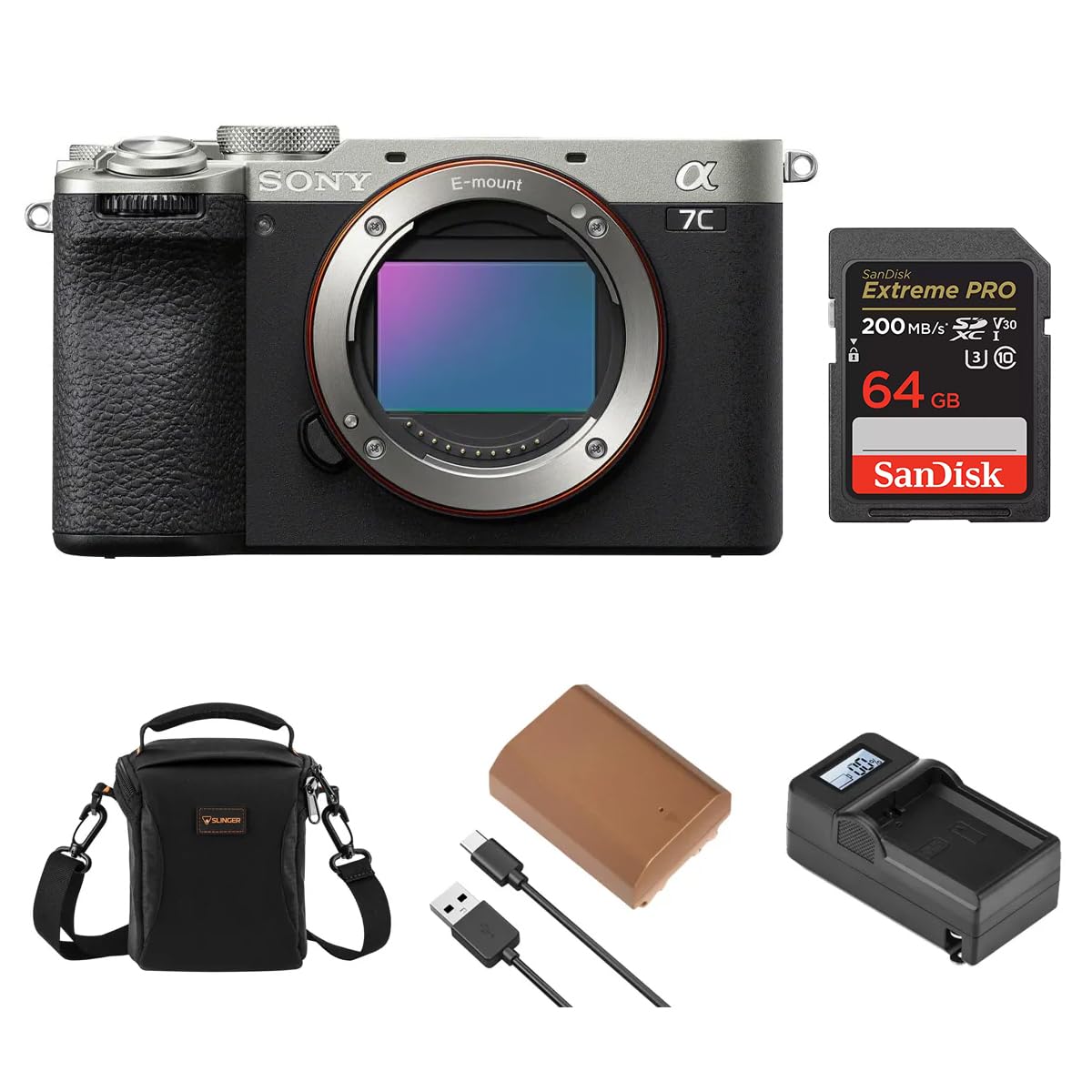Amazon.com: Sony Alpha a7C II Mirrorless Camera, Silver, Bundle